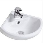 Housler® Compact Small Wall Hung Bathroom Basin Sink (Corner Basin)