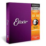 Elixir Strings 80/20 Bronze Acoustic Guitar Strings w NANOWEB Coating, Medium (.013-.056)