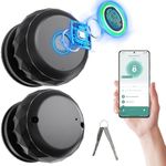 Fingerprint Door Lock, Smart Biometric Door Knob with App Control & 2 Keys, Type-C Port Emergency Charging, Keyless Thumbprint Entry Door Knob for Bedroom, Front Door, Garage, Apartment, Office