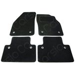 Carsio Carpet Car Mats For Volvo S40 V40 2004 2012 4 Piece Set With 8 Clips Tailored Fit Floor Mat Complete Accessory Black Custom Fitted - All Weather, Anti-Slip Backing & Black Trim