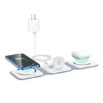 Wireless Charger 3 in 1,RTOPS Magnetic Travel Wireless Charging Station Multiple Devices,GaN 3 in 1 Charging Station,Compatible for iPhone15/14/13/12/Pro/Max,iWatch,AirPods 3/2/Pro-(W-312)