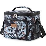 Lifewit Insulated Lunch Bag for Men, Thermal Lunch Box for Women Cool Bag, Reusable Leakproof Lunch Tote Bag with Adjustable Shoulder Strap for Adult for Work/Picnic/Beach, Flower, 9L 12 Can