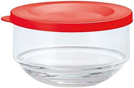 Toyo Sasaki Glass Storage Container B-31301-R-JAN Pickled Food Keeper Storage Jar, Made in Japan, Dishwasher Safe, Bookmark Included