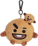 Aurora® Lovable BT21 SHOOKY Keychain Stuffed Doll - Collectible Fun - Delightful Cuteness - Brown 4 Inches