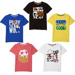 ARIEL Boy's Regular Fit Tshirt(ARIEL-BB-T-P5-1314-P5-S1_Multicolour_13 Years-14 Years)