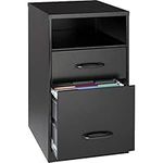 Lorell 18505 2-Drawer Mobile File Cabinet with Shelf, 18-Inch