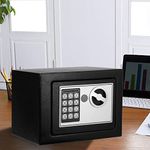 Traderight Cabinet Security Safe Box, Hotel Safe Box, Digital Safe Electronic Security Box Home Office Money Safe Box with Digital Keypad Cash Lock Deposit Password with 2 Emergency Keys(6.4L, Black)