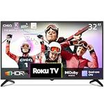 CHiQ ROKU TV L32G5NK, 32 Inch TV Smart, Roku TV, Small Tvs for Bedroom, Dolby Audio, Mobile Control, Voice Assistant, BBC, Disney+, 2.4&5G WiFi, USB 2.0, 2023 New