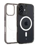 Spigen Caseology Quartz Crystal Mag Back Cover Case for iPhone 15, MagSafe Compatible, Clear Transparent - PC+TPU | Crystal Black
