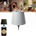 Pridola Wireless Bottle Lamp,Wine Bottle LED Light,3 Color Stepless Dimming Wine Bottle Decorative Lights,RGB Touch Control LED Wireless Wine Bottle Lampshade,Tabletop Portable Bottle Lights