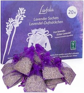 Lavender Sachets for Drawers and Closets: 20 Lavender Bags with Dried Lavender Flowers – Closet Freshener, Closet Scent – Lavender Sachet Bags Lavodia