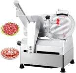 12 inch Electric Food Slicer for Home and Commercial Use - Electric Meat Slicer Adjustable Thickness, Stainless Steel Blade, 800W Power, Cuts Up to 18mm, Easy to Clean.