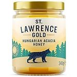 St Lawrence Gold Hungarian Acacia Honey 340g – Light and Delicate, Pure and Natural Honey – Delicious Light, Mild Flavour – Raw Honey Natural Sweetener