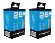 Impac 2pk Cycle Tubes 28" / 700c 28-45c (28-47/622-635) Schrader/Woods Valve - Twin Pack