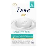 Dove Sensitive Skin Unscented Hypo-Allergenic Beauty Bar 4 oz, 2 ea (Pack of 3)