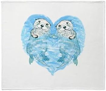 CafePress Sea Otters Holding Hands Throw Blanket Soft Plush Throw Blanket 60" x 50"