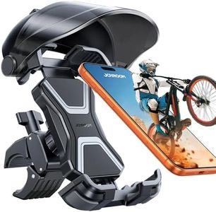 JOYROOM Bike Phone Holder Mount, [The First Sunshade] [1s Quick Lock] Phone Mount for Bike Scooter Ebike, Bicycle Cell Phone Holder Clip for iPhone 17 16 15 Pro Max S26, More 4.7-7" Smartphones