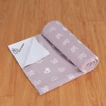 R for Rabbit Waterproof Quick Dry Sheet for Baby | Anti-Piling Fleece Extra Absorbent Instant Dry Sheet for Baby Bed | Baby Cot Protector Sheet | Baby Bed Protector (Size-S,Grey)