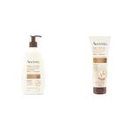 Aveeno Tone and Texture Daily Renewing Lotion, Fragrance-Free & Tone and Texture Renewing Body Scrub, Oat & Niacinamide Exfoliant, Paraben Free, Uneven Skin Exfoliator