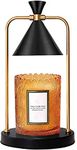 Candle Warmer Lamp with Timer, Dimmable Candle Lamp Warmer Electric Candle Warmer Compatible with Small and Large Scented Candles, Candle Melter for Bedroom Home Decor Gifts for Mom (Black)