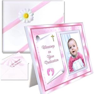 Baby Blessing Dedication Picture Frame Gift"Blessings on Your Dedication" - Girl