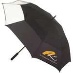 PowaKaddy Clearview Gustbuster Golf Umbrella- Black/Clear