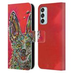 Head Case Designs Officially Licensed Mad Dog Art Gallery Relax Dog 5 Leather Book Wallet Case Cover Compatible With Samsung Galaxy M15/F15 5G