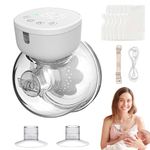 Wearable Breast Pump Hands Free: Electric Breastfeeding Pump with Massage Leak-Proof 3 Models 9 Levels Adjustable Suction, Low Noise Painless Pumps with 19/21/24mm Flanges