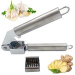 Buy-Simplicity® Garlic Press Crusher | Kitchen Garlic Grater | Stainless Steel Garlic Presser - Easy Life in Home Kitchen