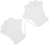 Gatuida 1 Pair Swimming Gloves Mens Glove Swim Gloves for Women Swimming Accessories Hand Muffs for Men Training Swim Gloves Mens Glives Fitness Hand Gloves Silica Gel White