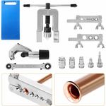 UPTODATETOOLS Flaring Tool Kit for Copper Tubing Brake Line Flaring Tool Set, for 1/8, 3/16, 1/4, 5/16, 3/8, 7/16, 1/2, 5/8, 3/4 inch Tubing,Brake Line Flaring Tool Kit