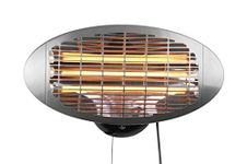 Heatlab 2KW Water Resistant Infrared Electric Garden Outdoor Indoor Patio Heater - 3 Power Settings (Wall Mounted Heater)