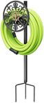 GOFORWILD Garden Hose Holder, Decorative Hose Butler Sturdy Water Hose Rack, Durable Wall Hose Hanger, Holds 125-Feet of 5/8-Inch Hose, Hose Reel, Made of Stainless Cast Aluminum, 7007 …