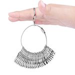 zhart Metal Aluminium Ring Finger Sizer Gauge for Men and Women (Silver, 1-15 USA)