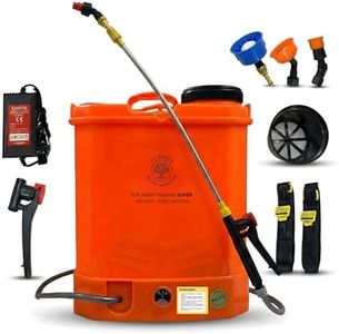 Yo Green Electric Operated 20 Litre Knapsack Sprayer 12V 12Ah Double Motor Pump High Pressure 20 Feet Spray Range Rechargeable Agricultural Spray Pump for Gardening & Sanitization (20 Liter -Orange)