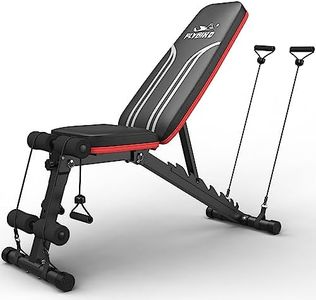 FLYBIRD Adjustable Weight Bench Workout Bench for Home Gym, 15 Degree Decline Sit-Up, Sturdy Durable Folding Weight Bench for Years of Workout -FBGEAR23