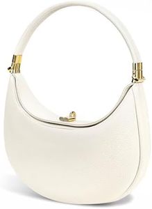GSenhui Moon Bag Y2K - Bolso de mano de piel para mujer, diseño de media luna, A3-blanco.