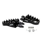 JXR Sur Ron Foot Pegs - Upgraded Pedal Rests Surron Accessories for Light Bee Dirt Bike - Anodised Aluminium Motorcycle Footpegs (Black)