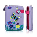 NFI essentials Small Wallet for Women, PU Leather Printed Mini Wallet for Girls, Zipper Wallet, Credit Card Holder Organizer Coin Purse for Girls