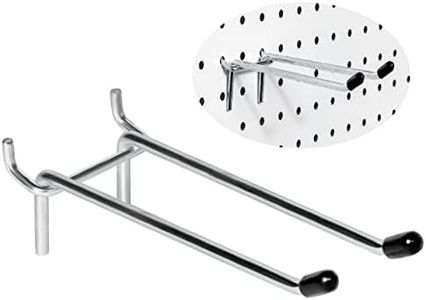 Nlmyt 12 Pcs Peg Board Hooks, Pegboard Pegs 6 Inch, Pegboard Accessories Fit 1/4” PegBoard Holes, Garage Pegboard Tool Organizers, Heavy Duty Pegboard Hooks for Hanging Tools...