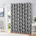 Melodieux Moroccan Fashion Room Darkening Blackout Grommet Top Curtains, 100 by 84 Inch, Grey (1 Panel)