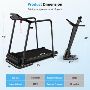 CIIHI Senior Walking Treadmill – Foldable, Long Handrails, 300 lbs Capacity, Heart Rate Monitor