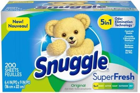 Snuggle Snuggle plus superfresh fabric softener dryer sheets, original, 200 count, 200, 200 Count