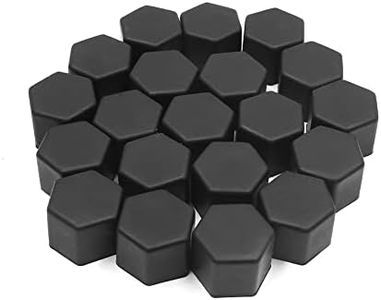 uxcell 20pcs 21mm Rubber Car Wheel Tire Nut Screw Lug Dust Cover Caps Hub Protector Black