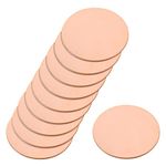 uxcell Pure Copper Sheet, 10pcs 2" x 0.04" 18 Gauge T2 Copper Metal Round Plate for Crafts, Electrical Repairs