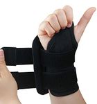 Carpal Tunnel Wrist Brace, Adjustable Wrist Support Brace, Night Wrist Sleep Supports Splints Arm Stabilizer (Right Hand, S/M, Black)