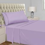 Mejoroom Twin Sheet Set - Hotel Collection Twin Sheets - Bedding Sheets & Pillowcases with Deep Pocket Fitted Sheet, Breathable, Wrinkle & Fade Resistant - 3 Piece(Twin,Violet)