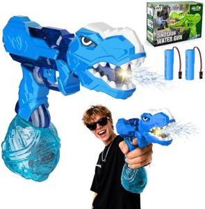 Electric Water Gun for Kids Adults, Powerful Automatic Squirt Gun with 26-32FT Long Range, Rechargeable Water Pistol with Large Capacity for Outdoor Summer Pool Beach Party, Blue