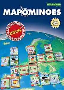 MAPOMINOES Europe – The Ultimate Geography Game – Fun and Educational Travel Card Game for Kids Teenagers and Adults. Like Dominoes with maps.