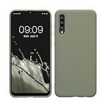 kwmobile Case Compatible with Samsung Galaxy A50 Case - Soft Slim Protective TPU Silicone Cover - Gray Green